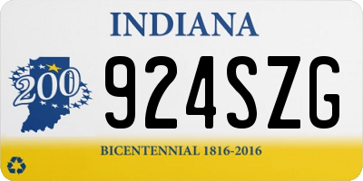 IN license plate 924SZG