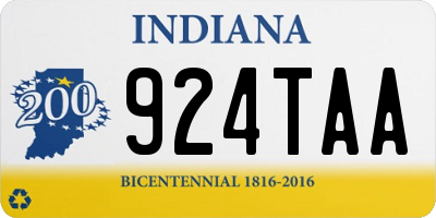 IN license plate 924TAA