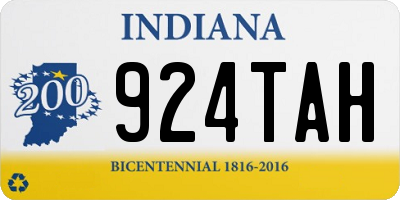 IN license plate 924TAH