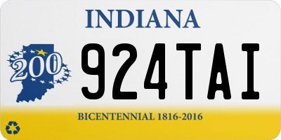 IN license plate 924TAI