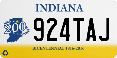 IN license plate 924TAJ