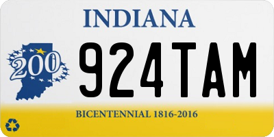IN license plate 924TAM