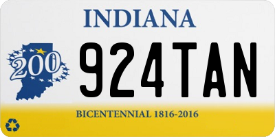 IN license plate 924TAN