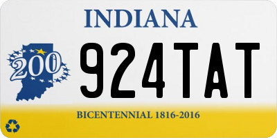 IN license plate 924TAT