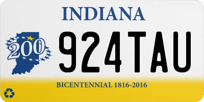 IN license plate 924TAU