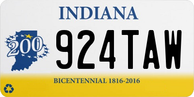 IN license plate 924TAW