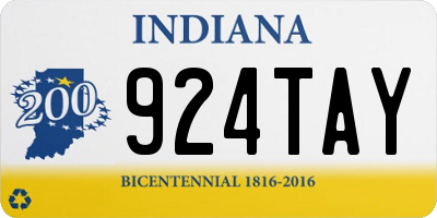 IN license plate 924TAY