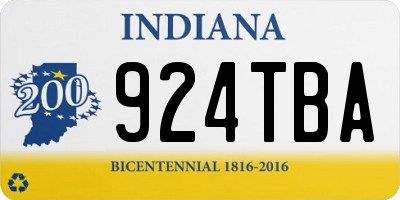 IN license plate 924TBA