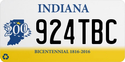 IN license plate 924TBC