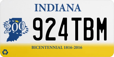 IN license plate 924TBM