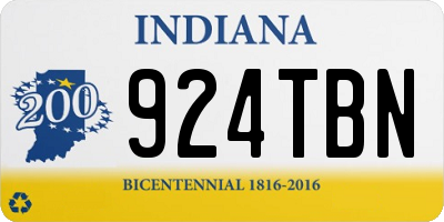 IN license plate 924TBN