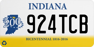 IN license plate 924TCB