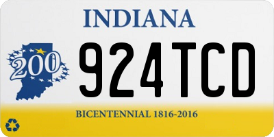 IN license plate 924TCD