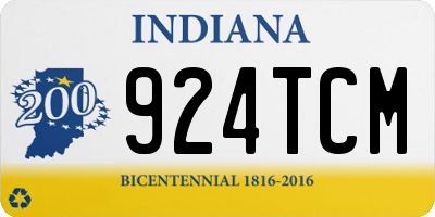IN license plate 924TCM