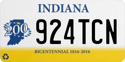 IN license plate 924TCN