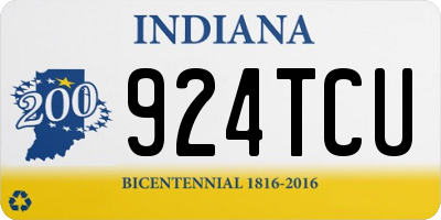IN license plate 924TCU