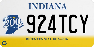 IN license plate 924TCY