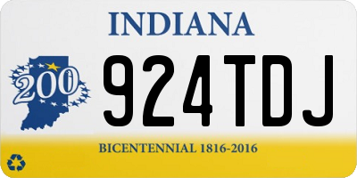 IN license plate 924TDJ