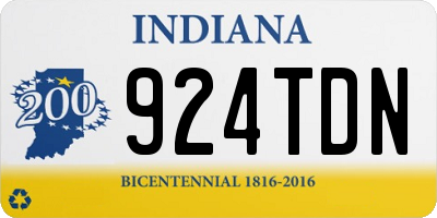 IN license plate 924TDN