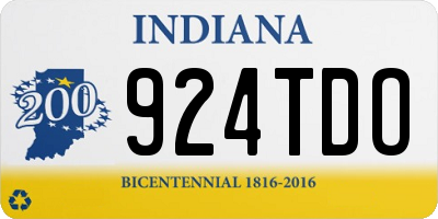IN license plate 924TDO