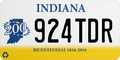 IN license plate 924TDR