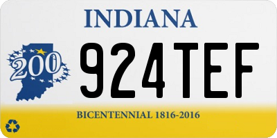 IN license plate 924TEF