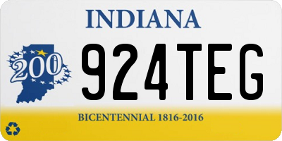 IN license plate 924TEG