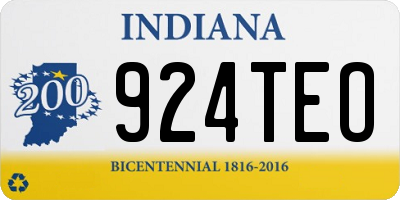IN license plate 924TEO