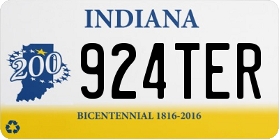 IN license plate 924TER