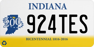 IN license plate 924TES