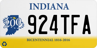 IN license plate 924TFA