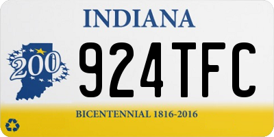 IN license plate 924TFC
