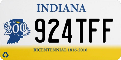 IN license plate 924TFF