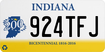 IN license plate 924TFJ