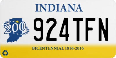 IN license plate 924TFN