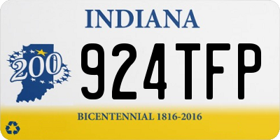 IN license plate 924TFP
