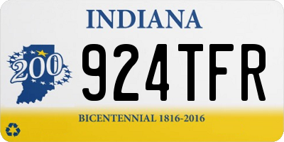 IN license plate 924TFR