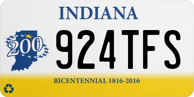 IN license plate 924TFS
