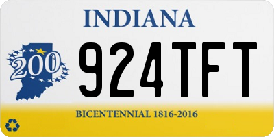 IN license plate 924TFT