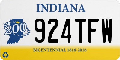 IN license plate 924TFW