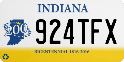 IN license plate 924TFX