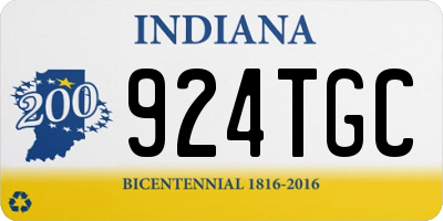 IN license plate 924TGC