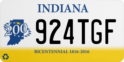 IN license plate 924TGF