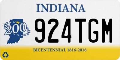 IN license plate 924TGM