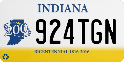 IN license plate 924TGN