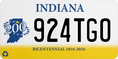 IN license plate 924TGO