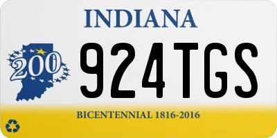 IN license plate 924TGS