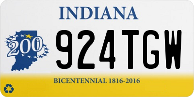 IN license plate 924TGW