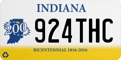 IN license plate 924THC