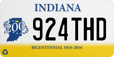 IN license plate 924THD